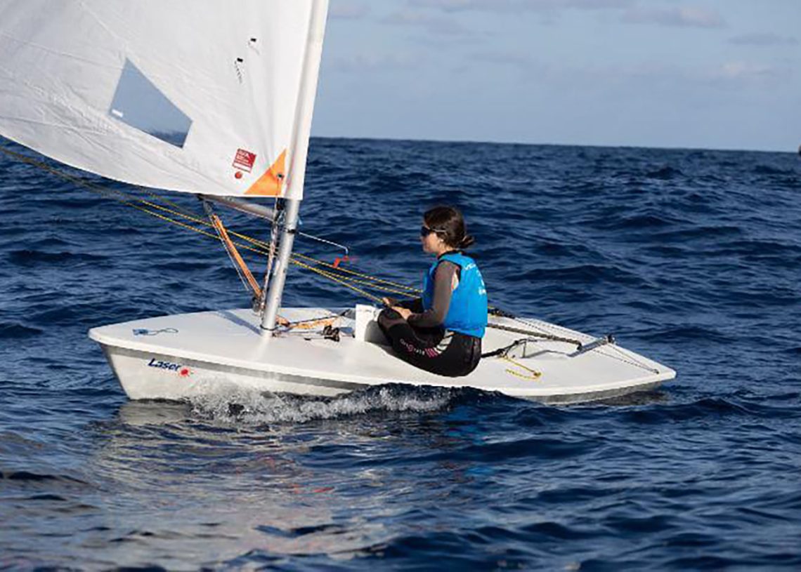 Gabriela Pérez, el pasado fin de semana, en Menorca.